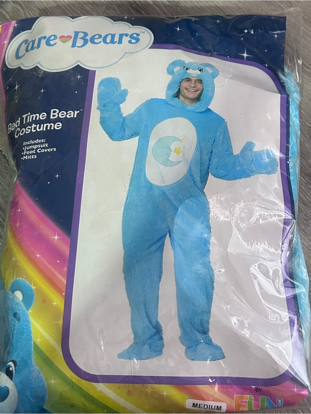 Classic Bedtime Bear Care Bears Costume for Adults Size Medium - Picture 11 of 13
